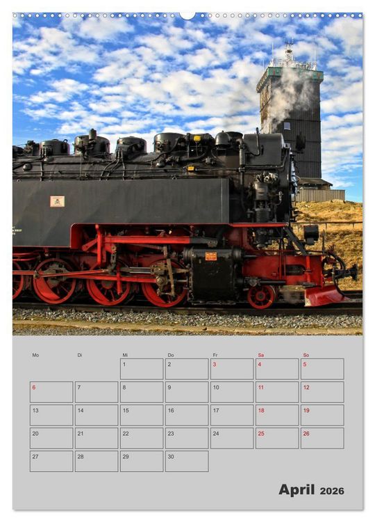 Produktbild: Brockenbahn - Terminplaner (hochwertiger Premium Wandkalender 2026 DIN A2 hoch), Kunstdruck in Hochglanz