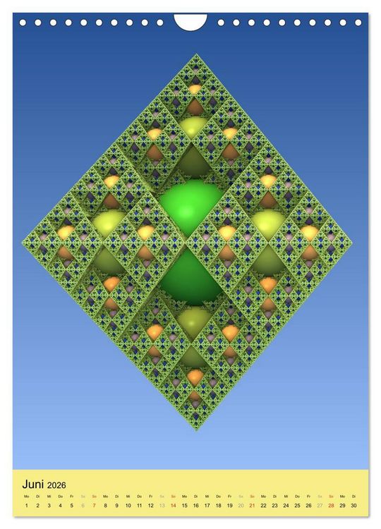 Produktbild: Fraktale Geometrie (Wandkalender 2026 DIN A4 hoch), CALVENDO Monatskalender