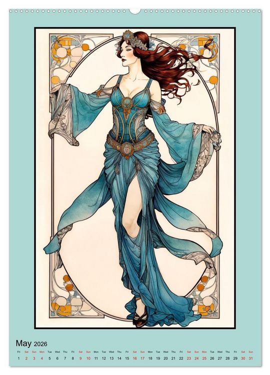 Produktbild: Women's Images of the Belle &Eacute;poque (Wall Calendar 2026 DIN A2 portrait), CALVENDO 12 Month Wall Calendar