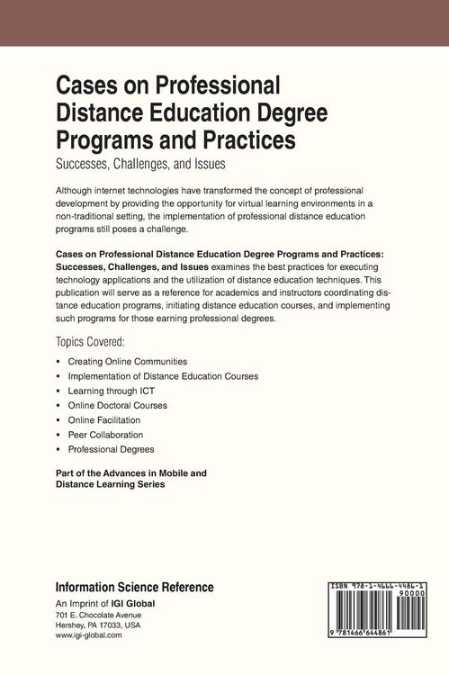 Produktbild: Cases on Professional Distance Education Degree Programs and Practices