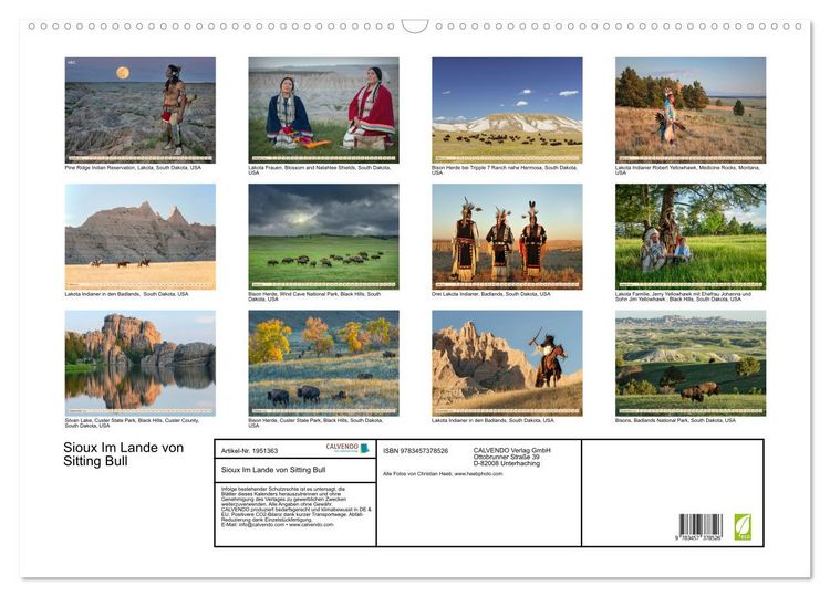 Produktbild: Sioux Im Lande von Sitting Bull (Wandkalender 2026 DIN A2 quer), CALVENDO Monatskalender