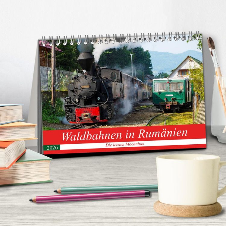 Produktbild: Waldbahnen in Rum&auml;nien - Die letzten Mocanitas (Tischkalender 2026 DIN A5 quer), CALVENDO Monatskalender