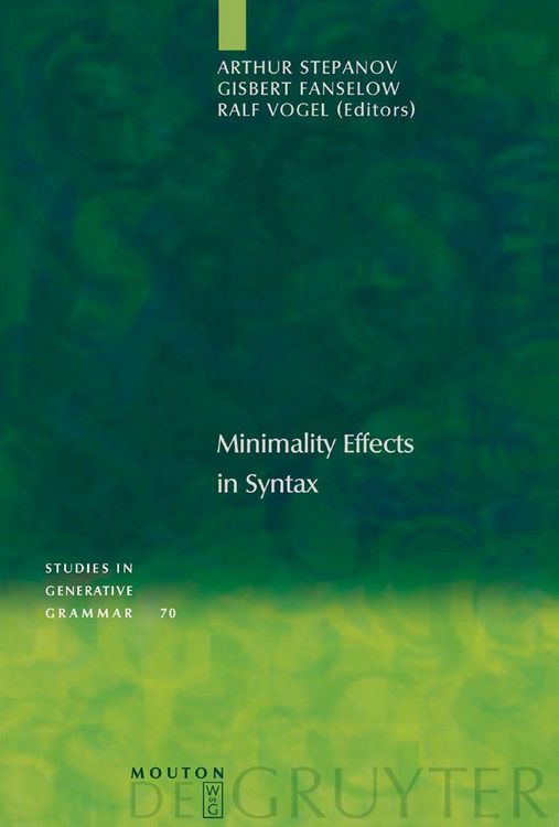 Produktbild: Minimality Effects in Syntax