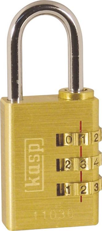 Produktbild: KASP K11030D Vorh&auml;ngeschloss 32mm Goldgelb Zahlenschloss