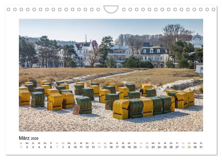 Produktbild: Strandkorb Idylle (Wandkalender 2026 DIN A4 quer), CALVENDO Monatskalender