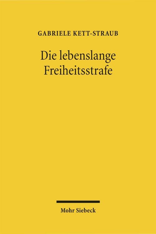 Produktbild: Die lebenslange Freiheitsstrafe