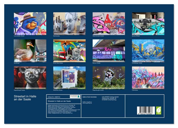 Produktbild: Streetart in Halle an der Saale (Wandkalender 2026 DIN A3 quer), CALVENDO Monatskalender