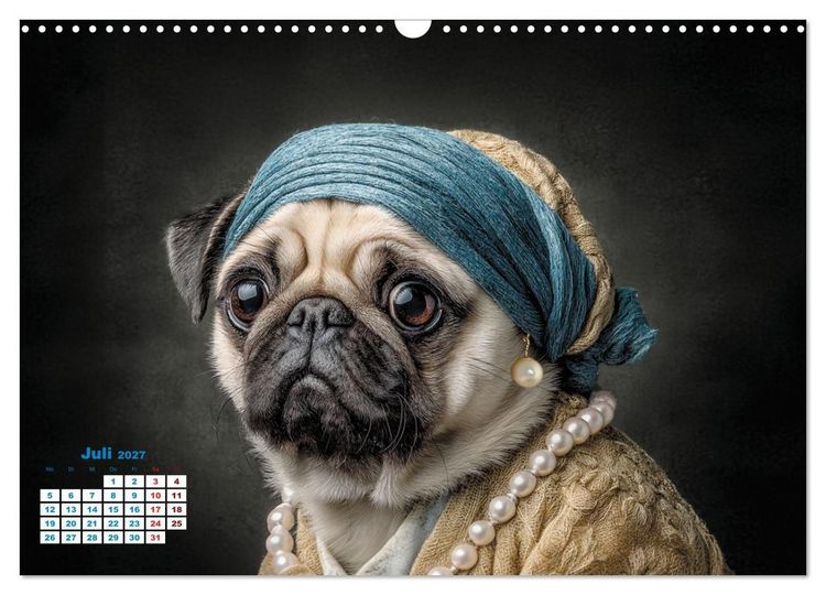 Produktbild: Der wahrscheinlich frechste Mops-Serie der Welt (Wandkalender 2027 DIN A3 quer), CALVENDO Monatskalender