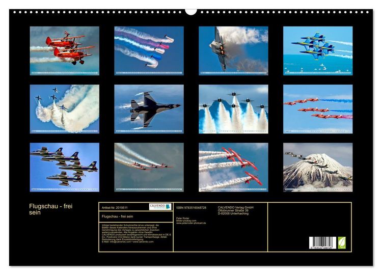 Produktbild: Flugschau - frei sein (Wandkalender 2026 DIN A2 quer), CALVENDO Monatskalender