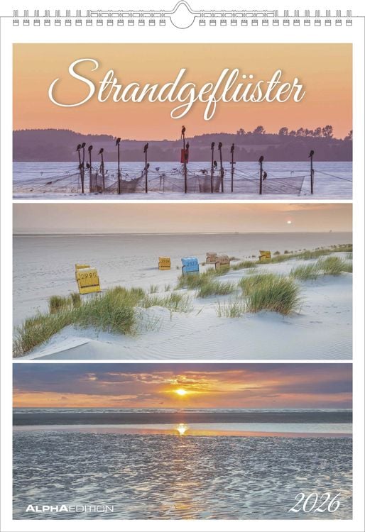 Bild vom Artikel Strandgeflüster - Momente am Meer 2026 - Bildkalender A3 (29,7x42 cm) - mit Feiertagen - Triplets - drei Bilder pro Monat - Naturkalender - Wandplaner vom Autor Alpha Edition