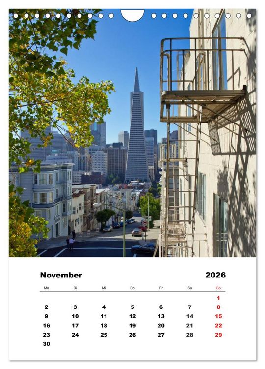 Produktbild: SAN FRANCISCO im Sommer (Wandkalender 2026 DIN A4 hoch), CALVENDO Monatskalender
