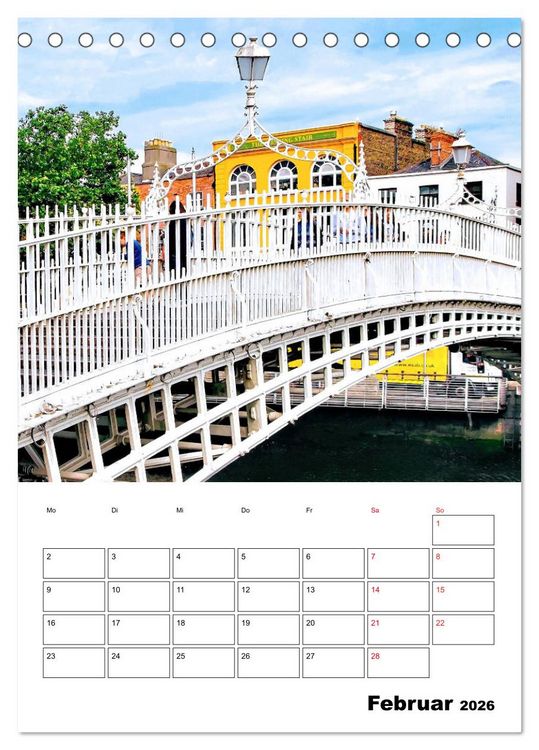 Produktbild: Dublin - faszinierende irische Hauptstadt (Tischkalender 2026 DIN A5 hoch), CALVENDO Monatskalender