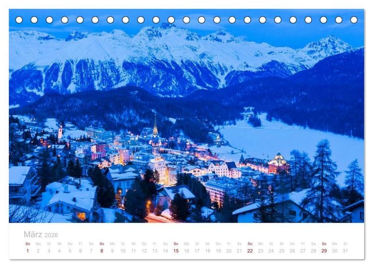 Produktbild: Graub&uuml;nden Engadin 2026 (Tischkalender 2026 DIN A5 quer), CALVENDO Monatskalender