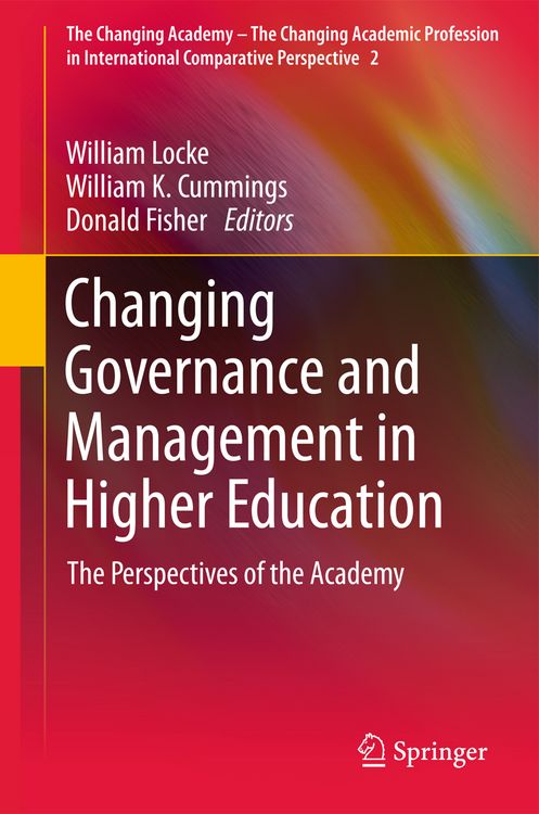 Produktbild: Changing Governance and Management in Higher Education