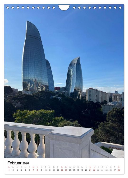Produktbild: Aserbaidschan - Eine Reise von Baku in den Kaukasus (Wandkalender 2026 DIN A4 hoch), CALVENDO Monatskalender