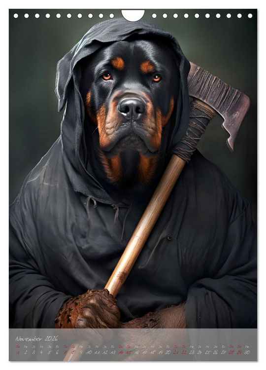 Produktbild: CHARAKTIERE Hunde mit Profil (Wandkalender 2026 DIN A4 hoch), CALVENDO Monatskalender