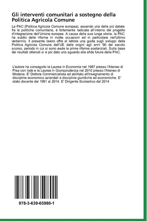 Produktbild: Gli interventi comunitari a sostegno della Politica Agricola Comune