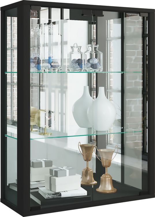 Produktbild: Wandvitrine H&auml;ngevitrine Glasvitrine Udina Spiegel
