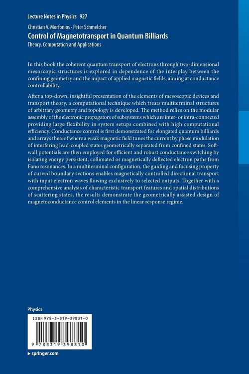 Produktbild: Control of Magnetotransport in Quantum Billiards
