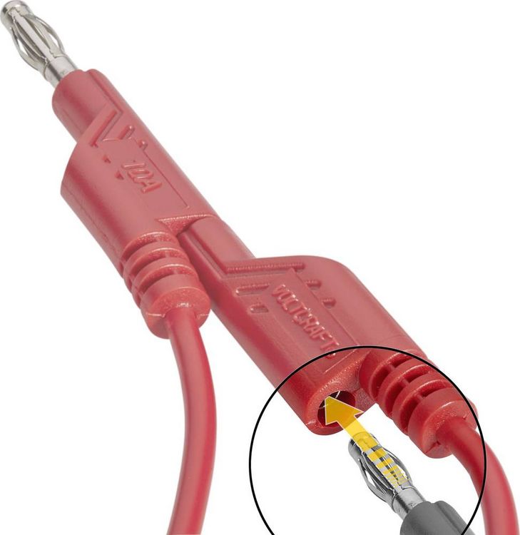 Produktbild: VOLTCRAFT MS5/RT Messleitung Lamellenstecker 4mm Lamellenstecker 4mm 5.00m Rot 1St.