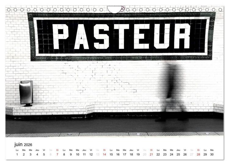 Produktbild: Paris M&eacute;tropolitain (Calendrier mural 2026 DIN A4 vertical), CALVENDO calendrier mensuel