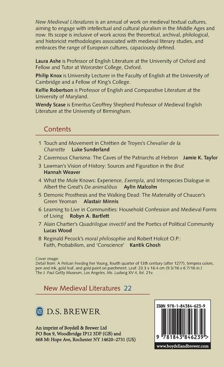 Produktbild: New Medieval Literatures 22