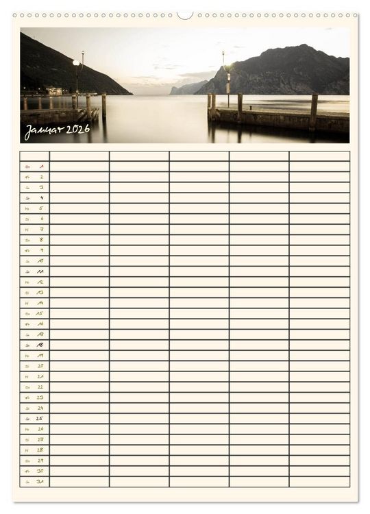 Produktbild: Der Gardasee im Norden - Familienplaner 2026 (Wandkalender 2026 DIN A2 hoch), CALVENDO Monatskalender