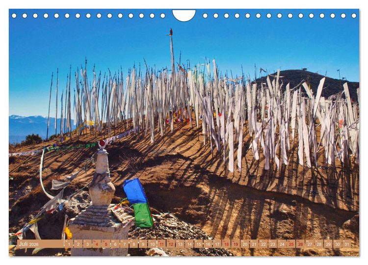 Produktbild: Bhutan - Frieden und Gl&uuml;ck im Himalaya (Wandkalender 2026 DIN A4 quer), CALVENDO Monatskalender