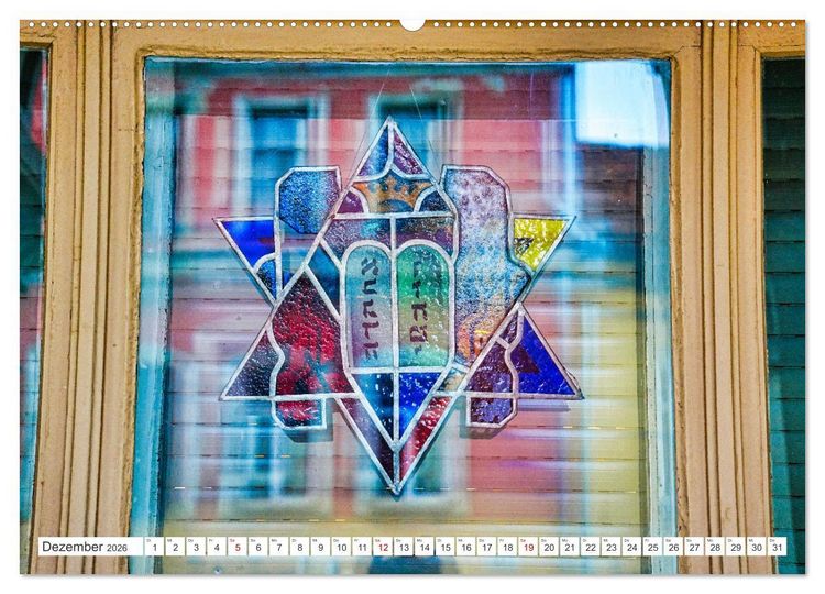 Produktbild: Synagogen im Baltikum (hochwertiger Premium Wandkalender 2026 DIN A2 quer), Kunstdruck in Hochglanz