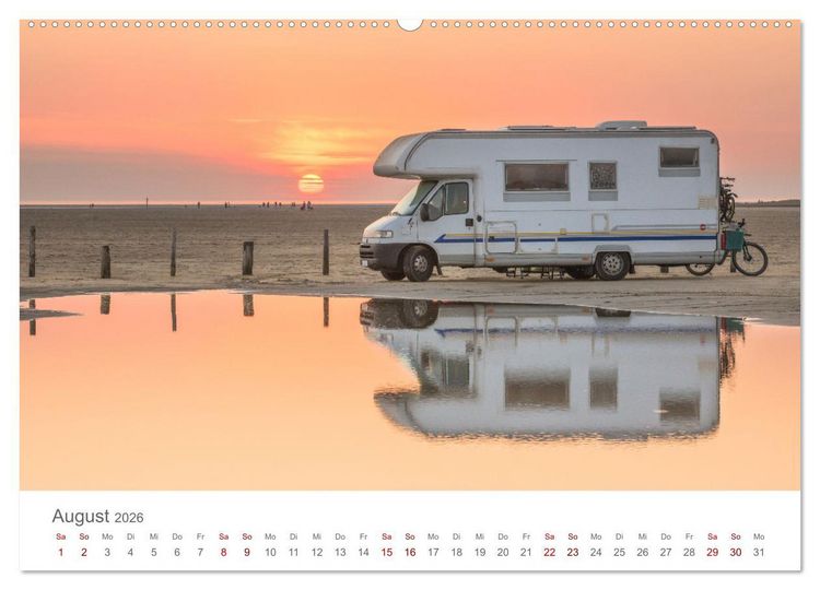 Produktbild: Abenteuer Wohnmobil - Camping, Vanlife, Roadtrips (Wandkalender 2026 DIN A2 quer), CALVENDO Monatskalender