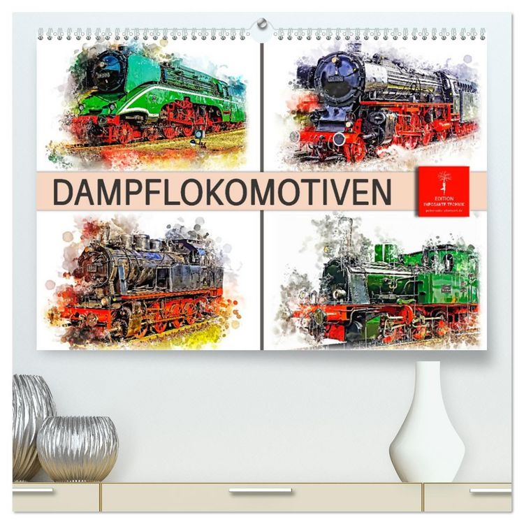 Produktbild: Beeindruckende Dampflokomotiven (hochwertiger Premium Wandkalender 2026 DIN A2 quer), Kunstdruck in Hochglanz