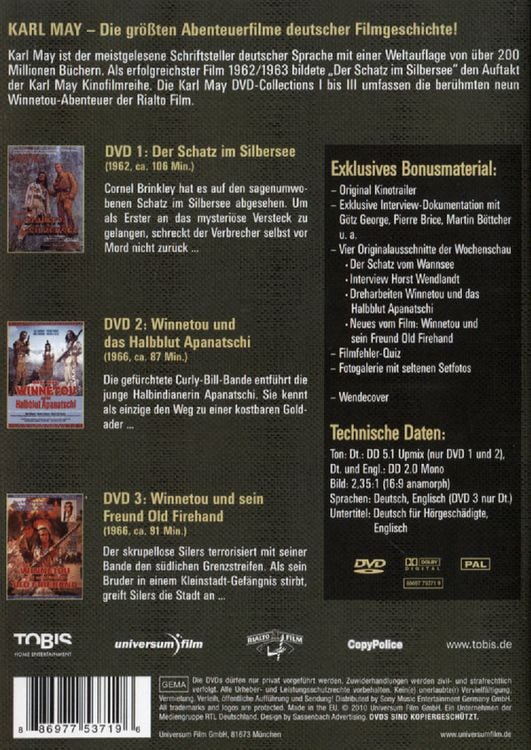 Produktbild: Karl May - Collection 1 [3 DVDs]