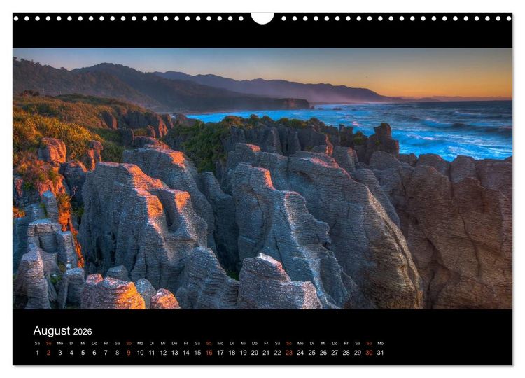Produktbild: Neuseelands Landschaften (Wandkalender 2026 DIN A3 quer), CALVENDO Monatskalender