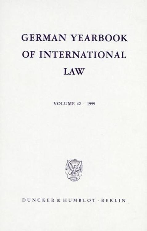 Produktbild: German Yearbook of International Law - Jahrbuch f&uuml;r Internationales Recht.
