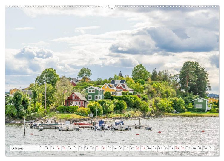 Produktbild: Zauberhaftes Oslo (hochwertiger Premium Wandkalender 2026 DIN A2 quer), Kunstdruck in Hochglanz
