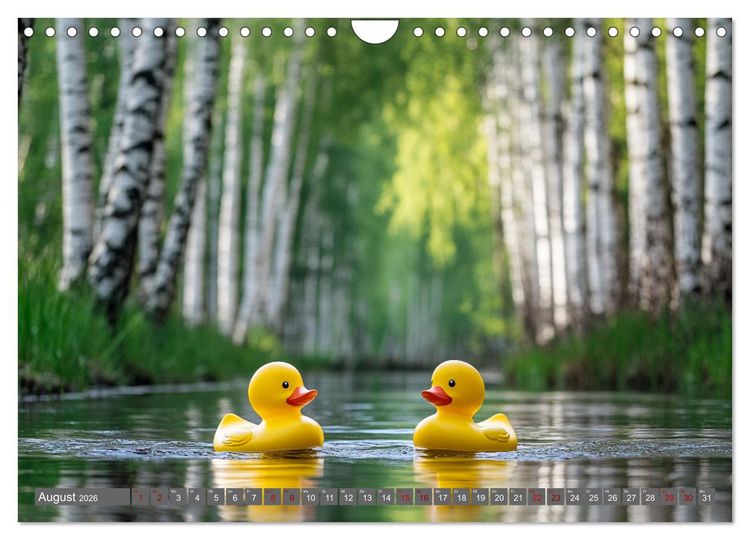 Produktbild: Gummienten auf Weltreise (Wandkalender 2026 DIN A4 quer), CALVENDO Monatskalender