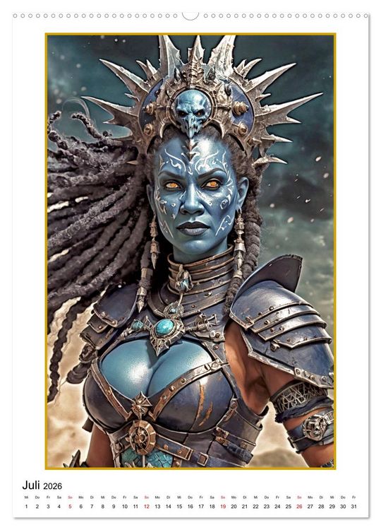 Produktbild: Fantasy-Frauenfiguren (Wandkalender 2026 DIN A2 hoch), CALVENDO Monatskalender