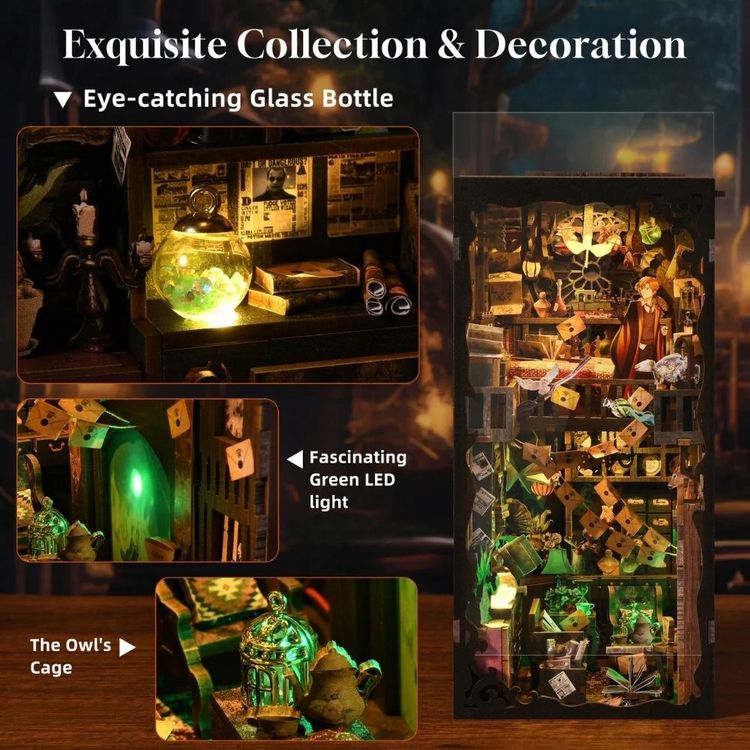 Produktbild: FiguredArt SL08- DIY Book Nook, Magische H&ouml;hle, Puzzle 334 Teile, Miniatur-Diorama