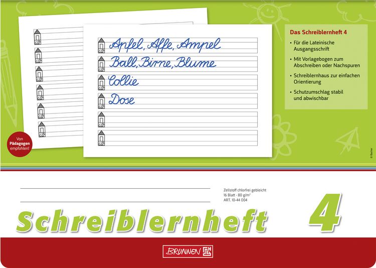 Produktbild: Brunnen Schreiblernheft A4quer Nr.4
