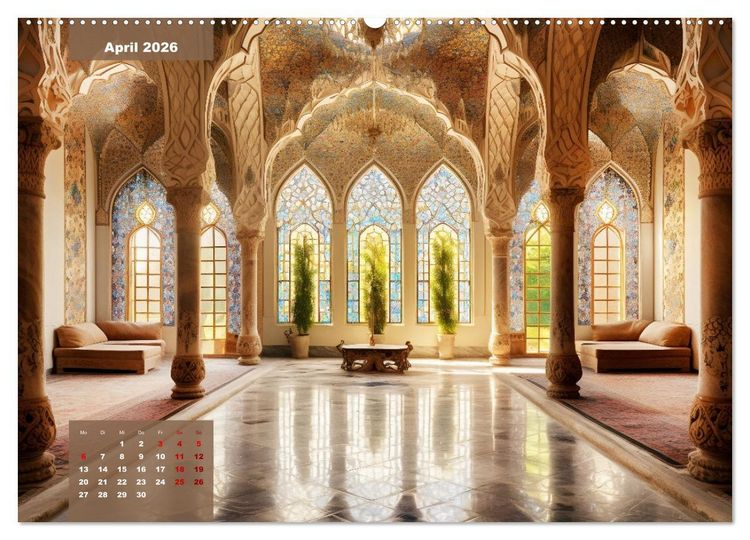 Produktbild: Exotische Pal&auml;ste (Wandkalender 2026 DIN A2 quer), CALVENDO Monatskalender