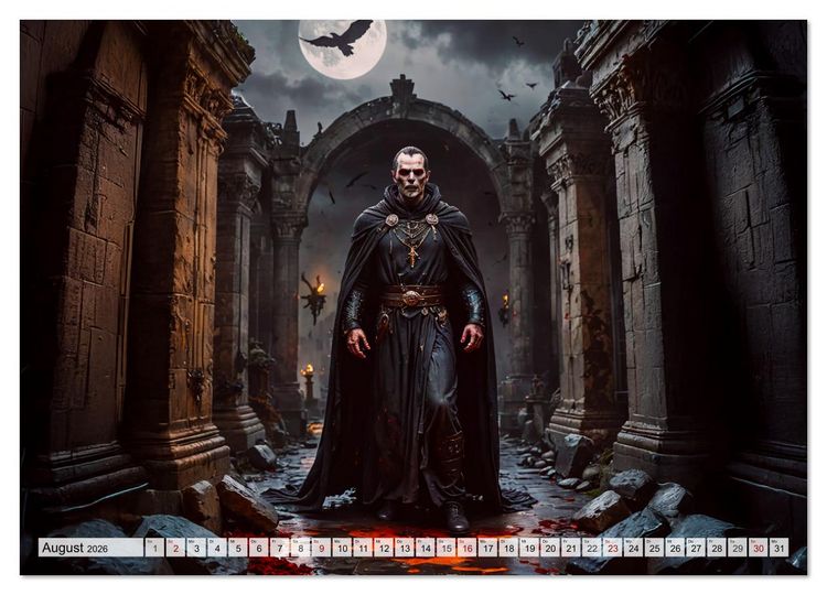 Produktbild: Keltische Mythologie - G&ouml;tter, Helden und Monster (hochwertiger Premium Wandkalender 2026 DIN A2 quer), Kunstdruck in Hochglanz