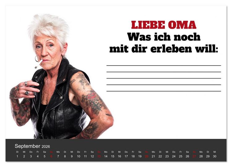 Produktbild: Kalender f&uuml;r Oma - Was ich dir sagen will (Wandkalender 2026 DIN A3 quer), CALVENDO Monatskalender