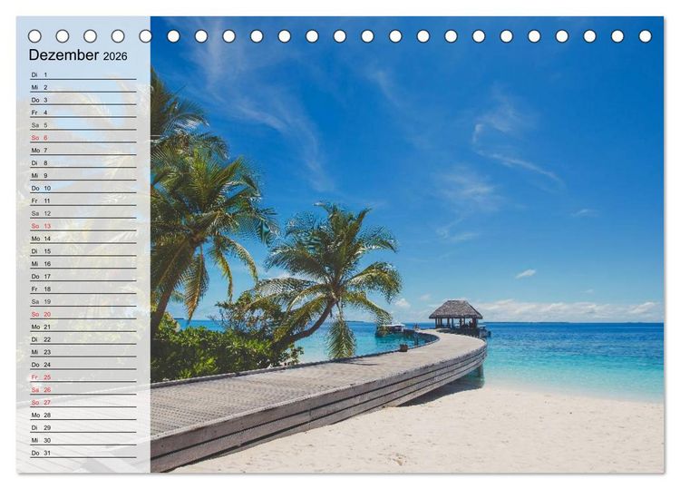 Produktbild: S&uuml;dseetr&auml;ume. Paradiese im Pazifik (Tischkalender 2026 DIN A5 quer), CALVENDO Monatskalender