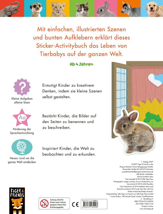 Produktbild: Tierkinder Stickerspa&szlig;