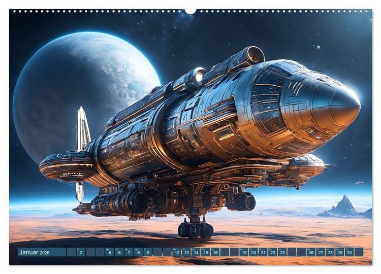 Produktbild: Alien Starships (Wandkalender 2026 DIN A2 quer), CALVENDO Monatskalender