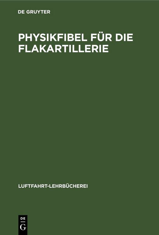 Produktbild: Physikfibel f&uuml;r die Flakartillerie