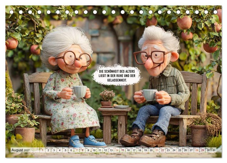 Produktbild: Oma und Opa - Spr&uuml;che &uuml;ber das Alter (Tischkalender 2027 DIN A5 quer), CALVENDO Monatskalender
