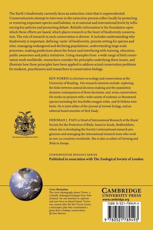 Produktbild: Conserving Bird Biodiversity