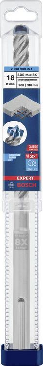 Produktbild: Bosch Accessories EXPERT SDS max-8X 2608900221 Hammerbohrer 1 St&uuml;ck 18 mm Gesamtl&auml;nge 340 mm SDS-Max 1 St.