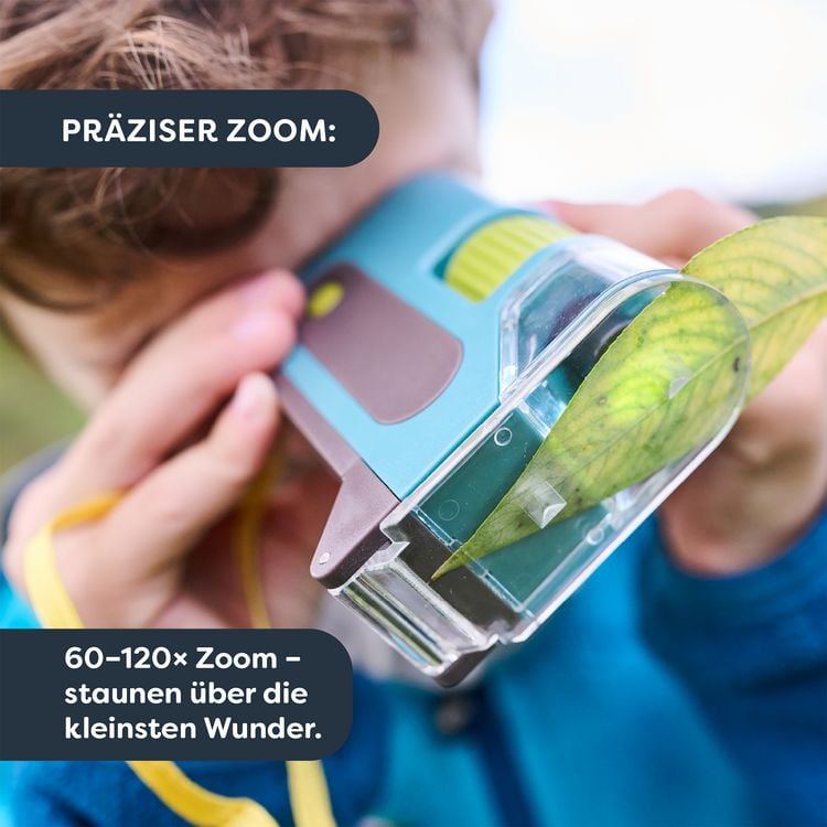Produktbild: HABA 2013655001 - Terra Kids, Mission Micromania, Pocket-Mikroskop, Mini-Mikroskop f&uuml;r Kinder inkl. Tasche, Adventure to go/No.10
